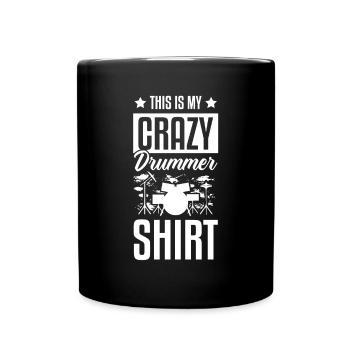 C’est mon batteur fou chemise batteur batteur joueur de tambour - Mug uni - noir - Devant