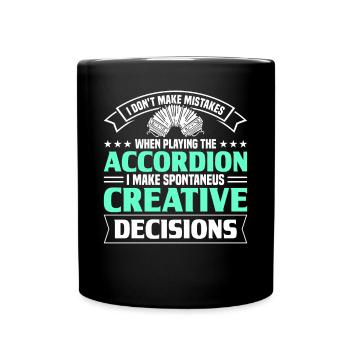Accordion Polka Accordion Squeeze Box - Full Colour Mug - black - Front