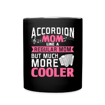 Accordion Mom Polka Accordion Squeeze Chest - Full Colour Mug - black - Front
