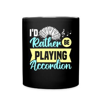 Accordion Polka Accordion Squeeze Box - Full Colour Mug - black - Front