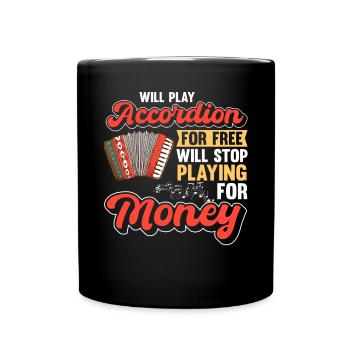 Accordion Polka Accordion Squeeze Box - Full Colour Mug - black - Front