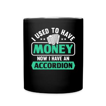 Accordion Polka Accordion Squeeze Box - Full Colour Mug - black - Front