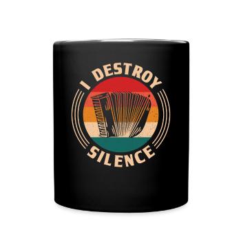 Accordion Polka Accordion Squeeze Box - Full Colour Mug - black - Front