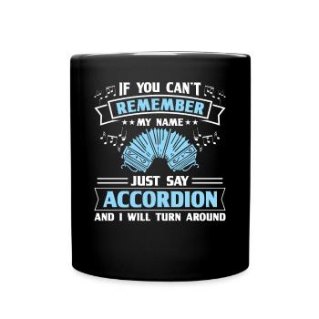 Accordion Polka Accordion Squeeze Box - Full Colour Mug - black - Front