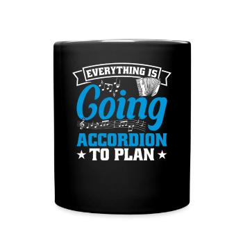 Accordion Polka Accordion Squeeze Box - Full Colour Mug - black - Front