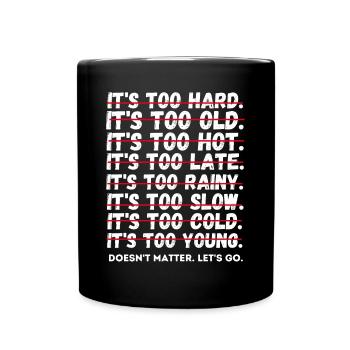 Motivation Training Sport Ausdauer Joggen Fitness - Tasse einfarbig - Schwarz - Vorne