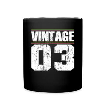 20. Geburtstag Jahrgang 2003 Vintage 2003 - Tasse einfarbig - Schwarz - Vorne