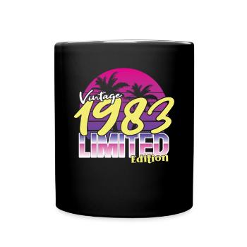 40. Geburtstag Jahrgang 1983 Vintage 1983 - Tasse einfarbig - Schwarz - Vorne
