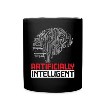 Intelligence artificielle artificiellement intelligente - Mug uni - noir - Devant