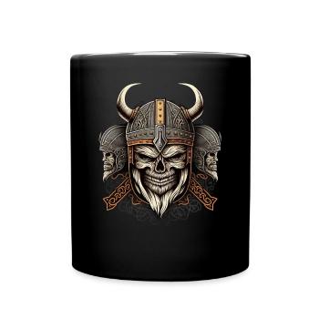Kanalisieren Sie Ihren inneren nordischen Krieger - Tasse einfarbig - Schwarz - Vorne