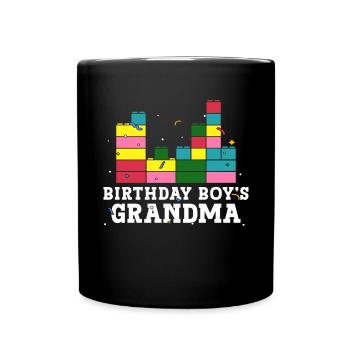 Birthday Kids Grandma Building Blocks - Mug uni - noir - Devant