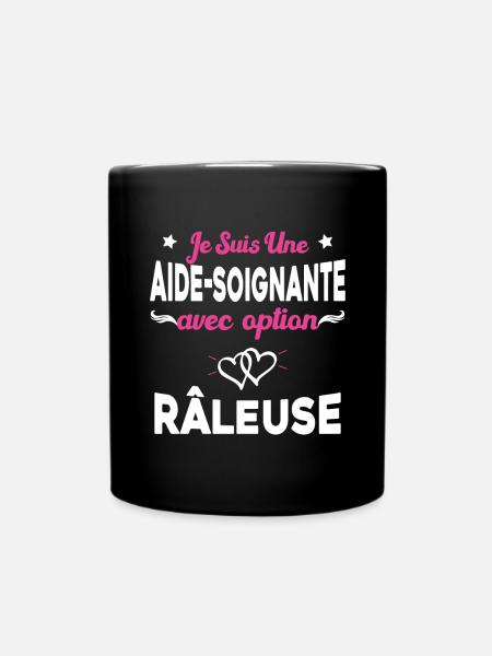 je suis une aide soignante avec option râleuse - Mug uni - noir