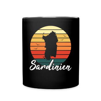 Sardaigne Île Italie Cadeau Rétro de Vacances - Mug uni - noir - Devant