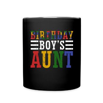 Blocs de construction de la tante du garçon d’anniversaire - Mug uni - noir - Devant