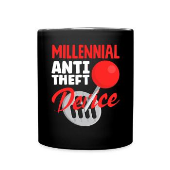Auto Racing Mechanic Manual Millenial Anti Theft - Full Colour Mug - black - Front