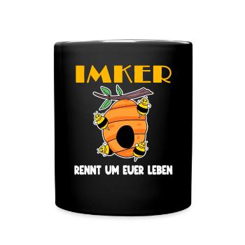 Imker Honig Imkerei - Imker Geschenk - Tasse einfarbig - Schwarz - Vorne