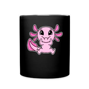 Axolotl motif cute - Full Colour Mug - black - Front