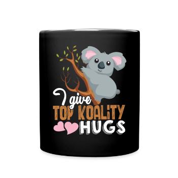 Koala Koala I Give Top Koality Hugs - Full Colour Mug - black - Front
