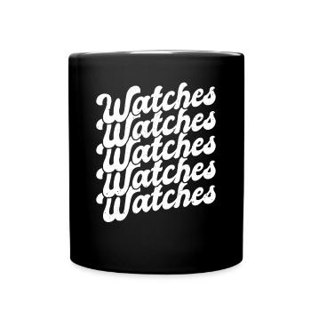 Vintage Retro Watches Uhren - Tasse einfarbig - Schwarz - Vorne