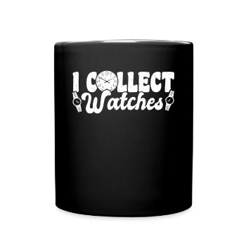 Je collectionne les montres Montres Chemise de collection - Mug uni - noir - Devant