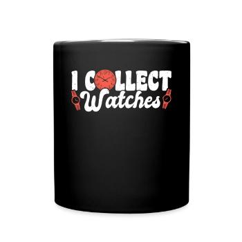 Je collectionne les montres Montres Chemise de collection - Mug uni - noir - Devant