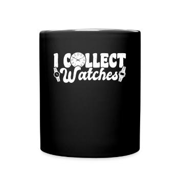 Je collectionne les montres Montres Chemise de collection - Mug uni - noir - Devant