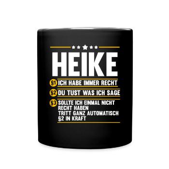 Heike - Tasse einfarbig - Schwarz - Vorne