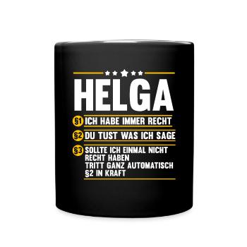 Helga - Tasse einfarbig - Schwarz - Vorne