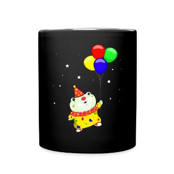 Clowncore Aesthetic Kawaii Frog Party Clown - Full Colour Mug - black - Front