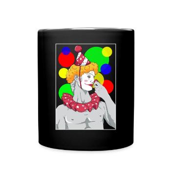 Clowncore Aesthetic David Statue Party Clown - Full Colour Mug - black - Front