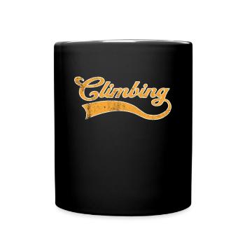 Climbing lettering - Full Colour Mug - black - Front