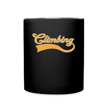 Climbing lettering - Full Colour Mug - black - Front