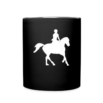 Équitation - Mug uni - noir - Devant