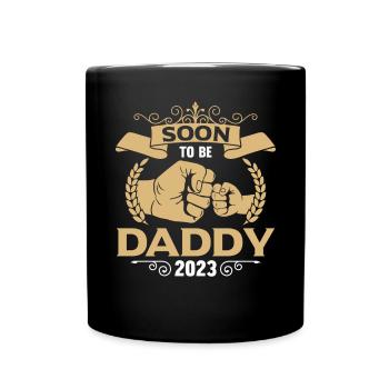 Bald Papa 2023 - Tasse einfarbig - Schwarz - Vorne