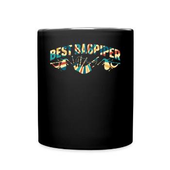 Best Bagpiper Bagpipe Lover Best Bagpiping Player - Full Colour Mug - black - Front