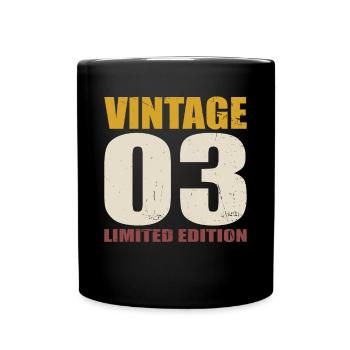 20. Geburtstag Jahrgang 2003 Vintage 2003 - Tasse einfarbig - Schwarz - Vorne
