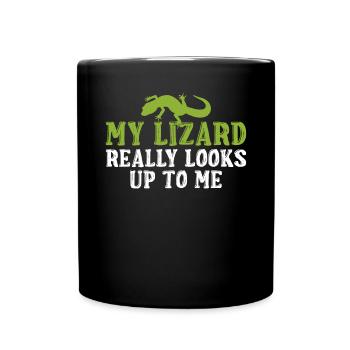 Eidechsenliebhaber Eidechse Geschenk Eidechse Besitzer - Tasse einfarbig - Schwarz - Vorne