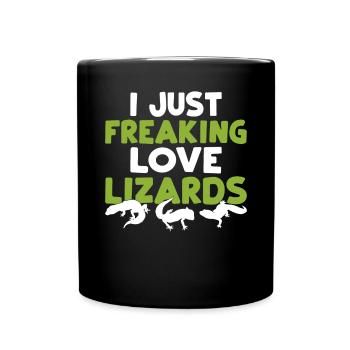 Eidechsenliebhaber Eidechse Geschenk Eidechse Besitzer - Tasse einfarbig - Schwarz - Vorne