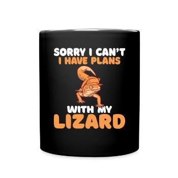 Eidechsenliebhaber Eidechse Geschenk Eidechse Besitzer - Tasse einfarbig - Schwarz - Vorne