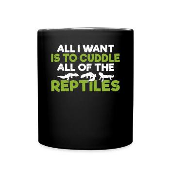 Eidechsenliebhaber Eidechse Geschenk Eidechse Besitzer - Tasse einfarbig - Schwarz - Vorne