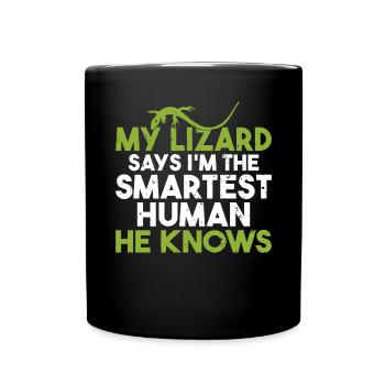 Eidechsenliebhaber Eidechse Geschenk Eidechse Besitzer - Tasse einfarbig - Schwarz - Vorne