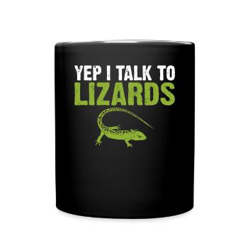 Eidechsenliebhaber Eidechse Geschenk Eidechse Besitzer - Tasse einfarbig - Schwarz - Vorne