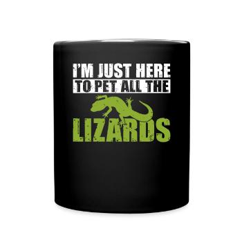 Eidechsenliebhaber Eidechse Geschenk Eidechse Besitzer - Tasse einfarbig - Schwarz - Vorne