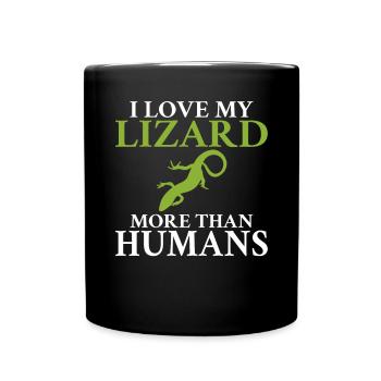 Eidechsenliebhaber Eidechse Geschenk Eidechse Besitzer - Tasse einfarbig - Schwarz - Vorne