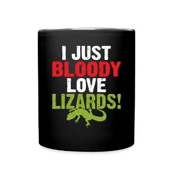 Lizard Lover Lizard Gift Lizard Owner - Full Colour Mug - black - Front