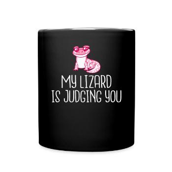Eidechsenliebhaber Eidechse Geschenk Eidechse Besitzer - Tasse einfarbig - Schwarz - Vorne