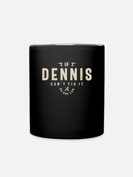 Dennis Personalized Name - Full Colour Mug - black