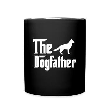 The Dogfather German Shepherd Art - Full Colour Mug - black - Front