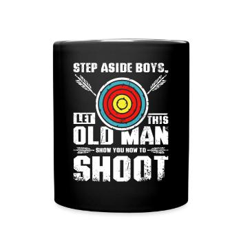 Let this old man show you how to archery - Full Colour Mug - black - Front