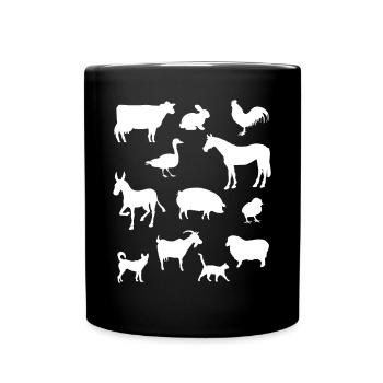 Collection d’animaux de ferme Cadeau d’animaux de ferme - Mug uni - noir - Devant
